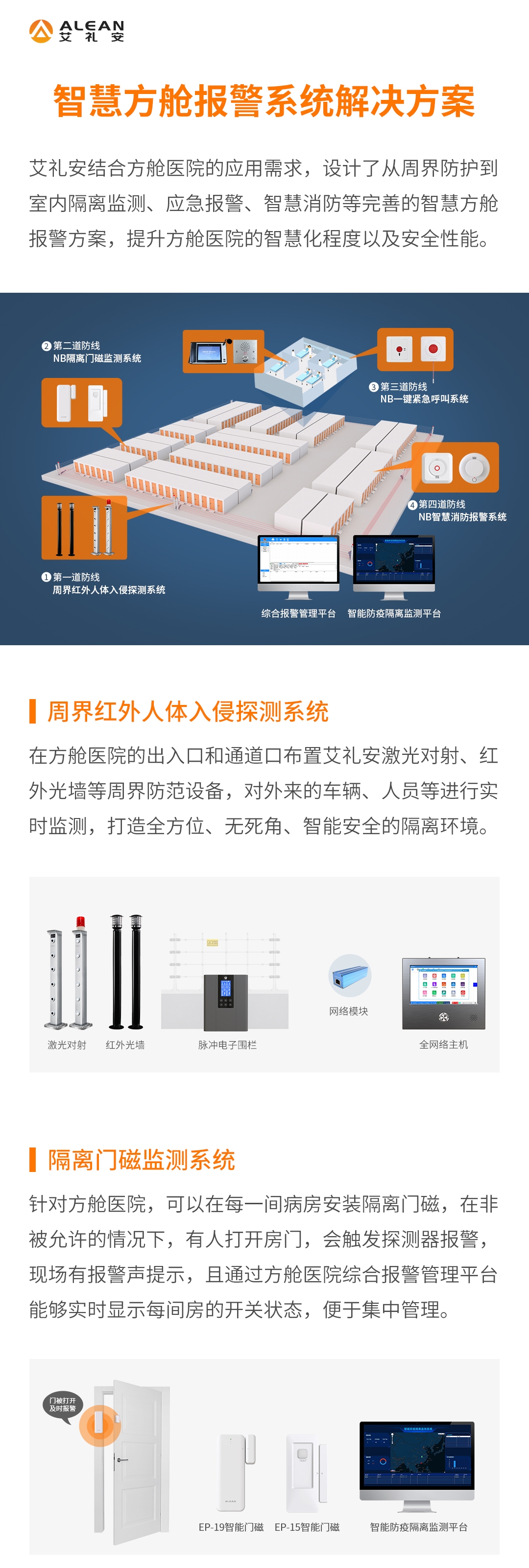 艾禮安智慧方艙報(bào)警系統(tǒng)解決方案