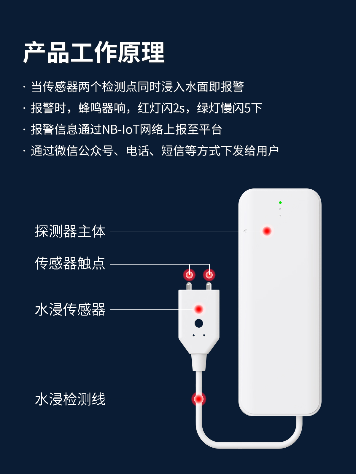 艾禮安NB-IoT智能水浸探測(cè)器