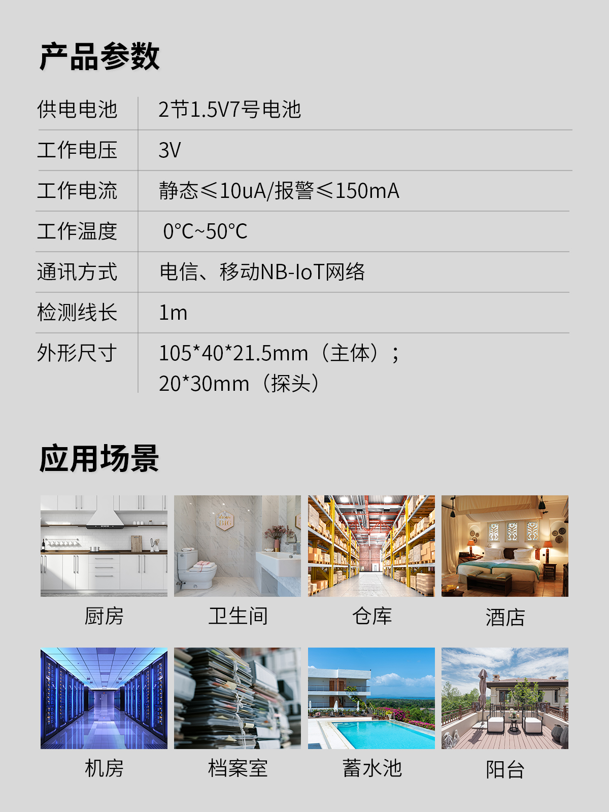 艾禮安NB-IoT智能水浸探測(cè)器