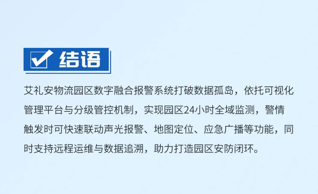 艾禮安物流園區(qū)數(shù)字融合報(bào)警方案                        